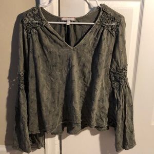 Anthropologie green blouse